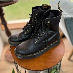 Dr. Martens Black Combat Boots with Lace-Up Design